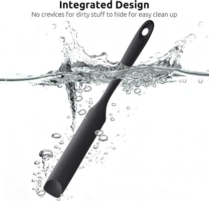 U-Taste Skinny Silicone Jar Spatula: 600ºF Heat-Resistant Food-Grade 10in Long Narrow Sourdough Stirring Stick, Seamless Flexible Peanut Butter Spreader for Scraping Icing Bread Cream, Jam (Aqua Sky)
