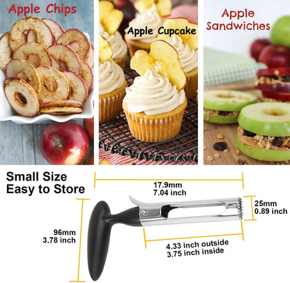 Apple Slicer with 12 Blades Extra Large Heavy Duty Stainless Steel Apple Corer, Dishwasher Safe Easy to Use Sharp Apple Slicer and Corer for Vegetables, Fruit and Pineapple