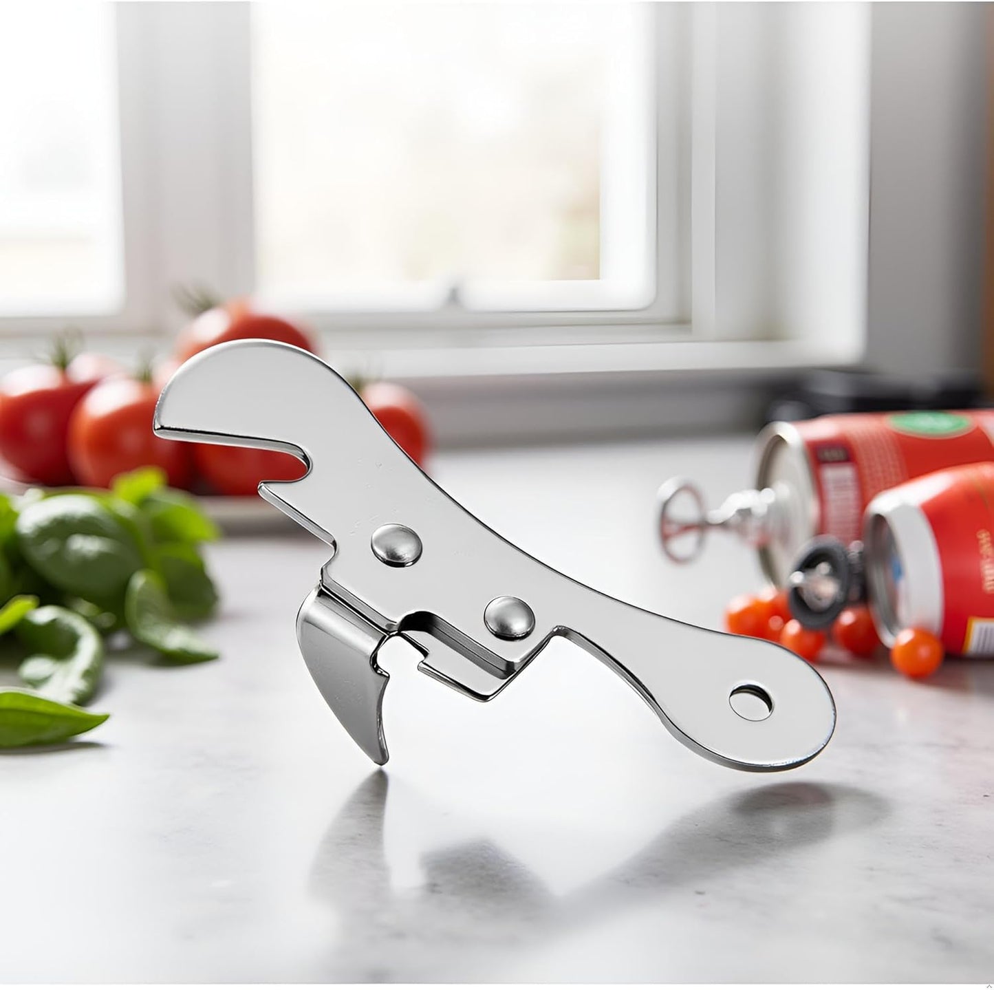 2Pcs Silver One Size Stainless Steel Can Opener Manual Can Opener Multifunctional Kitchen Accessories, Manual Can Openers
