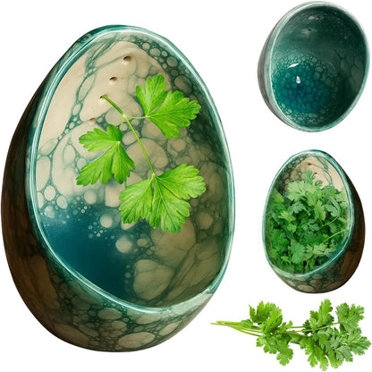 Herb Stripper Bowl, Pottery Herb Strippers for Efficient Herb Stripping, Handmade Ceramic Bowl for Kitchen Use