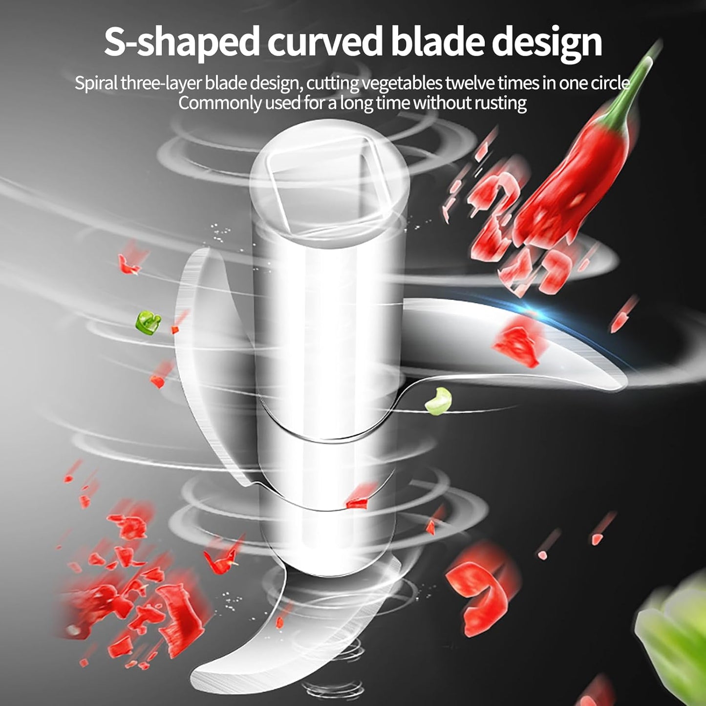 Mini Multi-Functional Stainless Steel Deluxe Cutter Garlic - Easy to Clean, for Chopping Garlic, Onions, Potatoes, Peppers (1) (1)