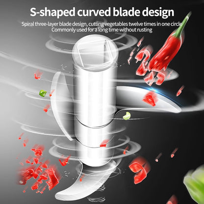 Mini Multi-Functional Stainless Steel Deluxe Cutter Garlic - Easy to Clean, for Chopping Garlic, Onions, Potatoes, Peppers (1) (1)