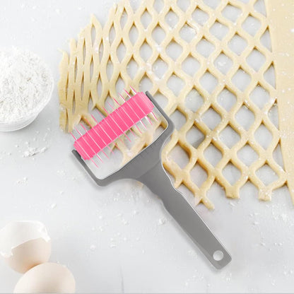 2 Pack Pastry Cutting Wheel, Pastry Wheel Decorator Pie Crust Pastry Wheel and Cutter for Cutting Pastry, Rolled Pastry Pie Crimper, Baking & Cooking Tool for Apple Pie Crust or Ravioli Pasta