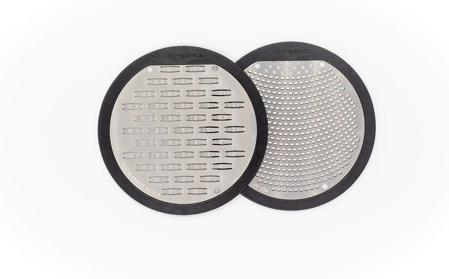 Microplane 2-Piece Ultimate Mason Jar Lid Grater Set, Fine & Ribbon Stainless Steel Blades, Fits Wide Mouth Canning Jars, Shaker Holes, Zester & Cheese/Spice Grater, Handheld Stainless Steel Rasp