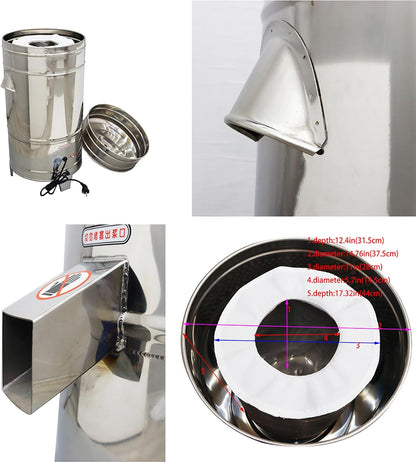 5KG Commercial Salad Spinner Adjustable Speed Stainless Steel Salad Dryer Vegetable Water Thrower Dehydrator for Hotels Restaurants Food Processing Plants 220V