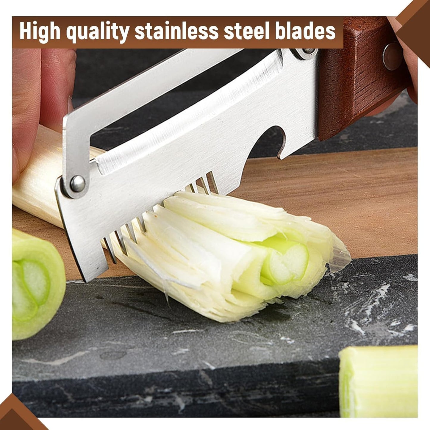 2 Packs Premium Vegetable Peeler with Wooden Handle and Bottle Opener, Multi-Functional Kitchen Gadgets Tool for Fruit Pumpkin Potato Carrot Veggie