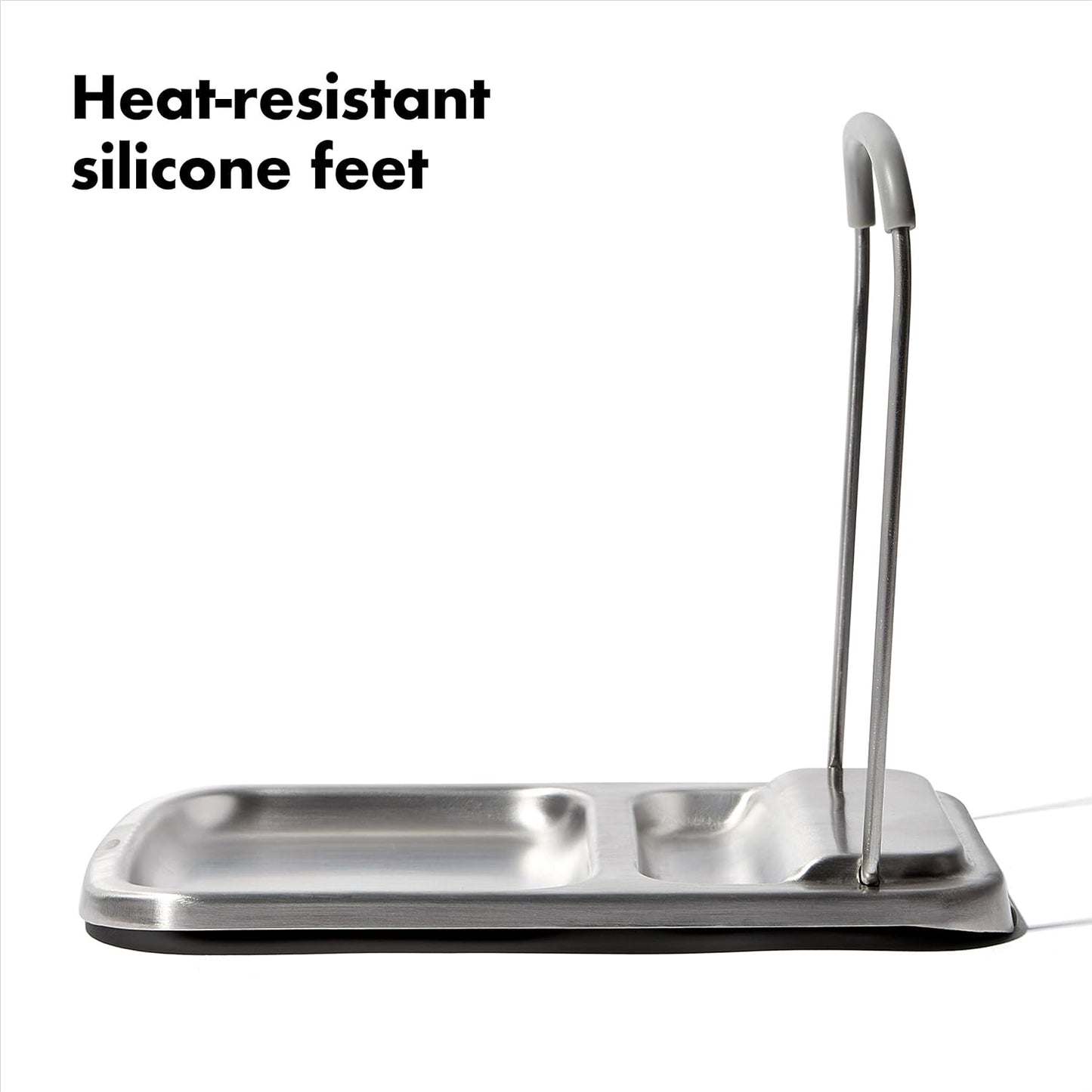 OXO Good Grips Stainless Steel Spoon Rest with Lid Holder
