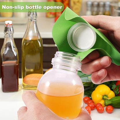 4 Pack Jar Opener, Silicone Bottle Opener Gripper Pads for Seniors with Arthritis, Green and Blue