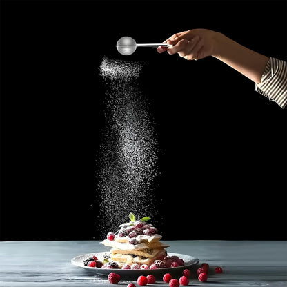 Powdered Sugar Shaker Duster Flour Sifter, Stainless Steel Fine Mesh Sifter and Operated Handle Flour Duster for Baking Sugar Tea Spices Strainers