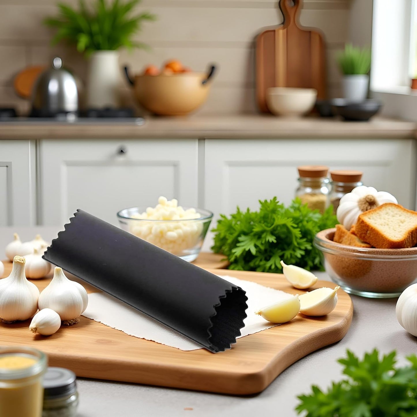 Black Garlic Peeler Silicone Easy Roll Tube Useful Garlic Odorfree Kitchen Tool