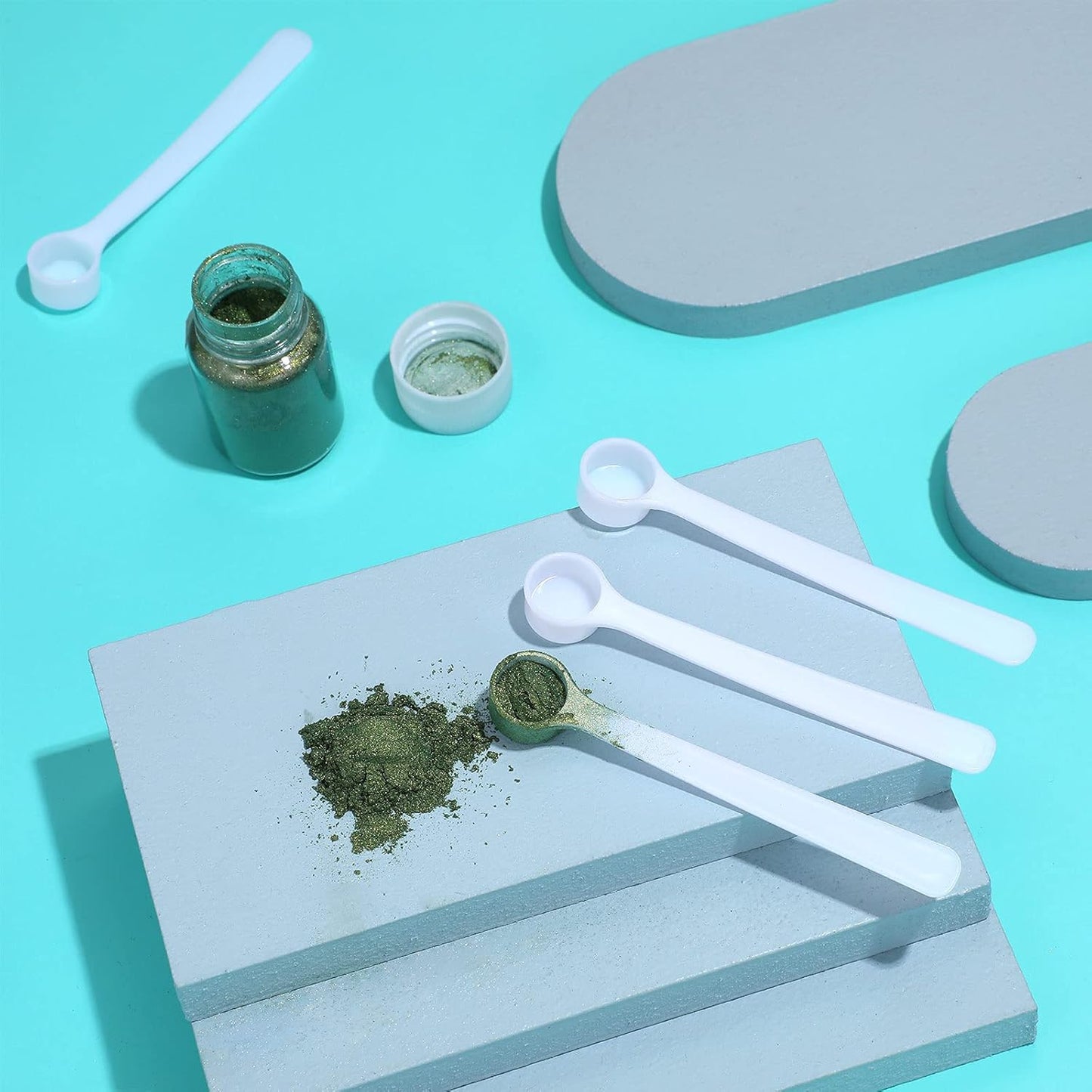 Mini Measuring Spoons - 36 Pieces, 1.2 ml, Tiny & Micro Size, Tools for Cosmetics, Medicines, Spices & Powders