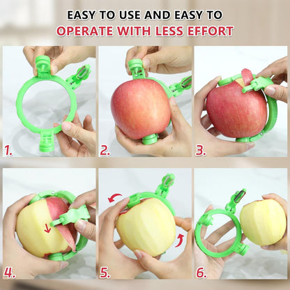 Apple Peeler Corer Slicer, 3.86 Inch Orbital Pear Peeler, Manual Apple Cutter Tool In 8 Slices for Potato Peach Kiwi Fruits