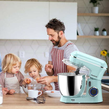 Honinst Stand Mixer, 6.5QT 10-Speed Tilt-Head Electric Stand Mixer, 3-In-1 Kitchen Mixer with Bowl, Dough Hook, Whisk and Beater, Food Mixer for Baking, Cake and Most Home Cooks, Black