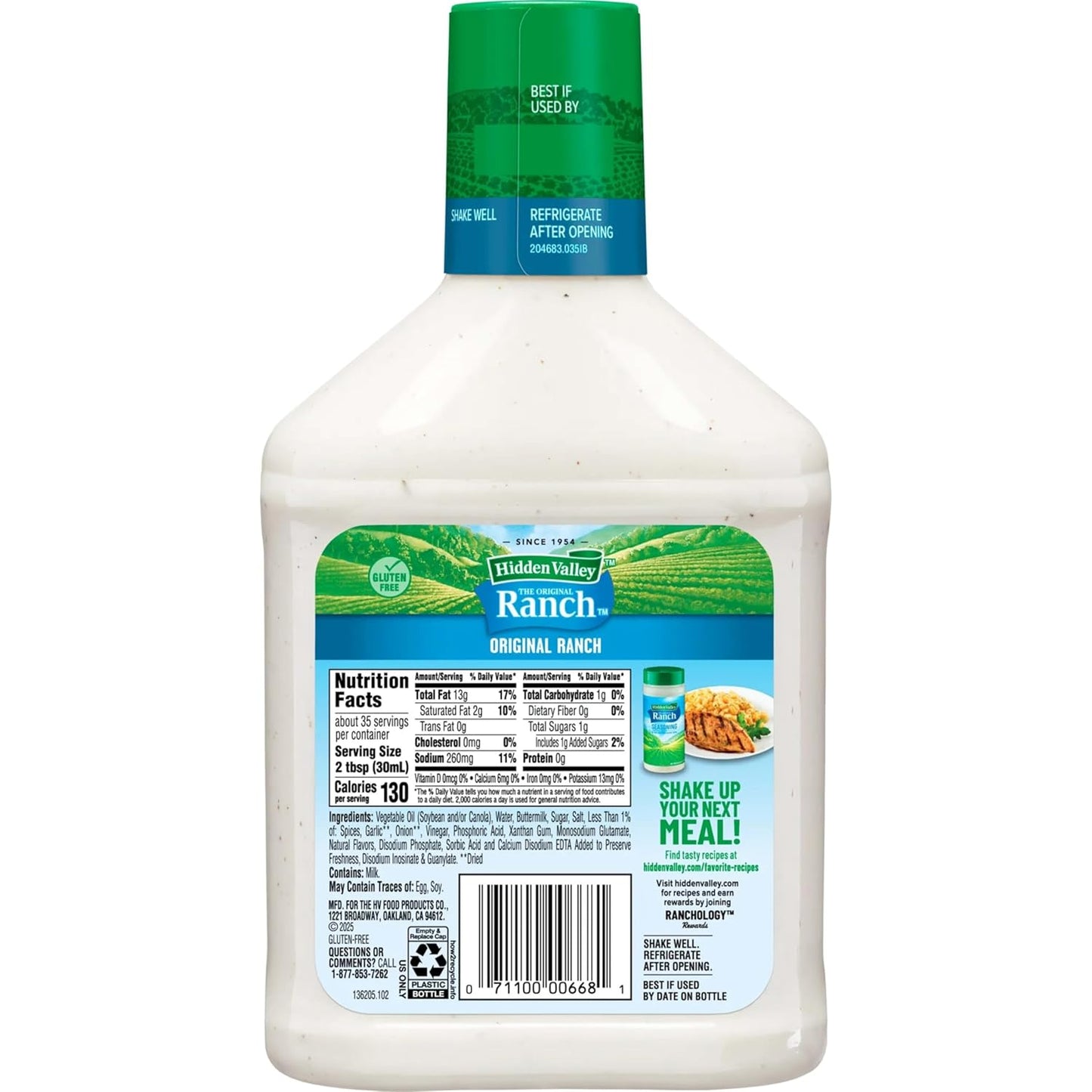 Hidden Valley Original Ranch Salad Dressing and Topping, 36 Ounce Bottle (Package May Vary)