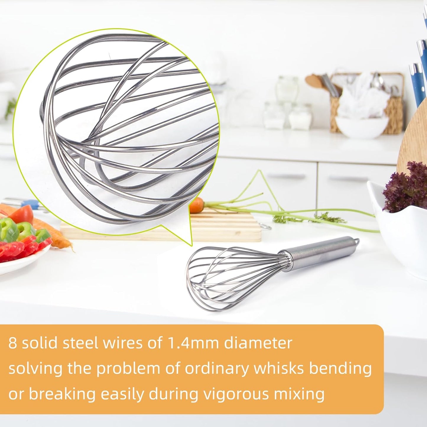 stainless steel small whisk for cheese, coffee, eggs, very handy (6 inches)