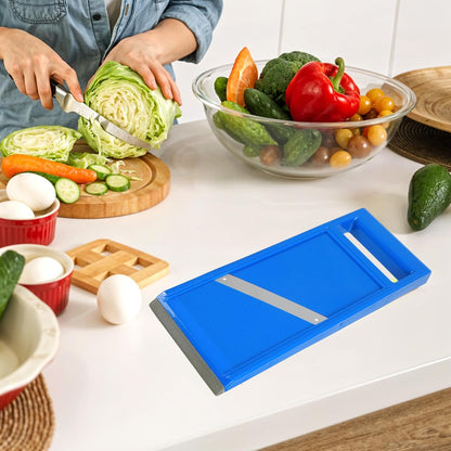 Mini Mandoline Slicer,Portable Vegetable Slicer Handheld with Stainless Steel Blade, Hand Held Slicers for Vegetables, Fruits, Potatoes, Cheese, Carrots, Quick Uniform Slice,Blue