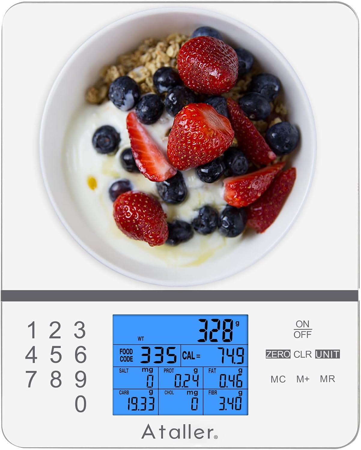 Smart Food Scales with Nutritional Calculator, Smartphone App with 26 Nutrients Tracking, Calorie, Marco, Digital Kitchen Weight Grams and Ounces for Weight Loss, 11 Pounds, Stainless Steel