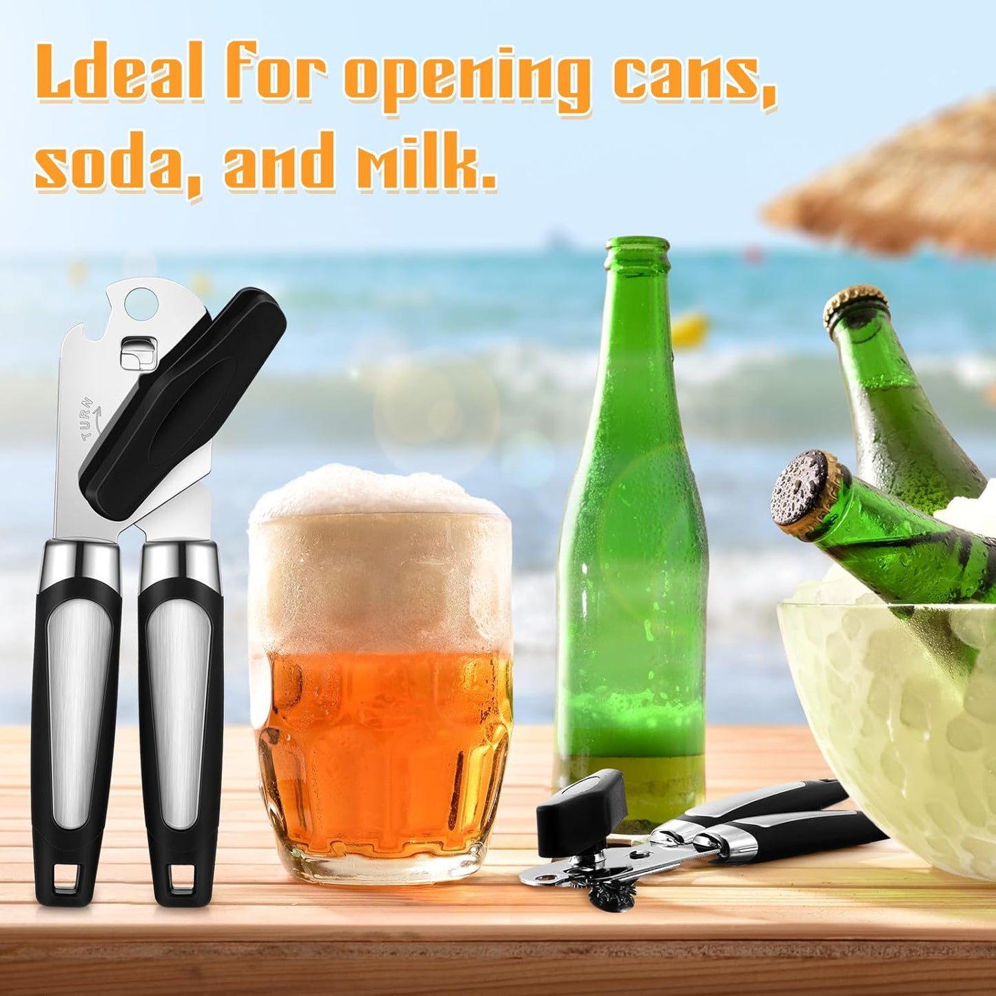 Gisafai 20 Pcs Manual Can Opener Bulk with Sharp Blade Smooth Edge Multifunctional Kitchen Gadget Handheld Openers Large Handheld Knob Can and Bottle Animals for Dorm Kitchen Essentials Gifts