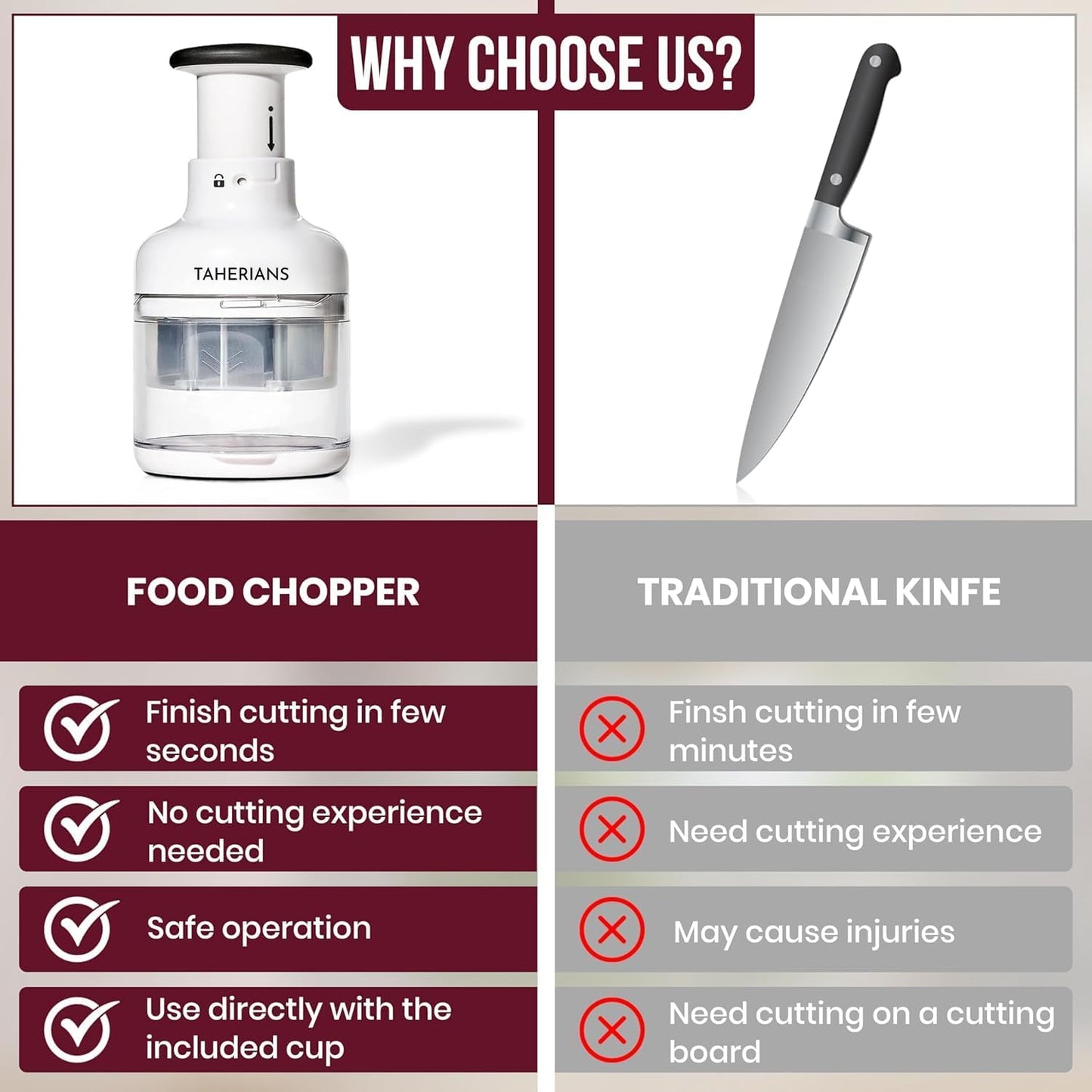 Manual Vegetable Chopper, Food Slicer, Garlic Chopper, Best for Vegetables Salads, Onion, Fruits, And Nuts, Dishwasher-safe, White, Easy to Clean