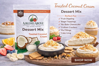 A Blend Above Banana Cream No-Bake Dessert Mix, 3 Pack, No-Bake Cheesecake, Fruit Dip, Dessert Mix, Bagel Topping, Frosting, Cheesecake Filling, Quick and Easy to Make, Makes 16 Ounces, Cream Cheese,