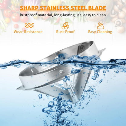 Zerodis Fruit Cutter Blade Replacement, Stainless Steel Lime Slicer Blade Vegetable Chopper Dicer Blade for Pears Oranges (8 Section)
