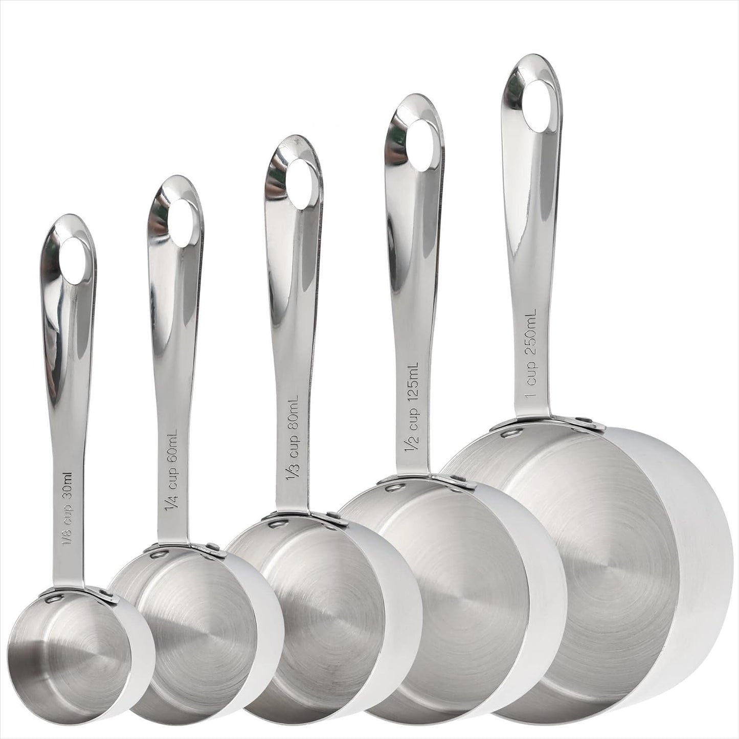 Copper Measuring Cups and Spoons Set, Stainless Steel Measuring Cups and Spoons Set 12, Metal Measuring Cups Set, 5 Measuring Cup Set and 6 Copper Measuring Spoons &Leveler for Kitchen