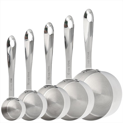 Copper Measuring Cups and Spoons Set, Stainless Steel Measuring Cups and Spoons Set 12, Metal Measuring Cups Set, 5 Measuring Cup Set and 6 Copper Measuring Spoons &Leveler for Kitchen