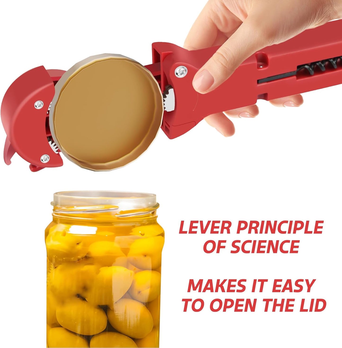 7 in 1 Jar Opener Bottle Opener and Wine Opener for Seniors with Arthritis, Weak Hands, Multi Retractable Magnetic Can Opener, Original Kitchen Lid Opener Tool (Black)