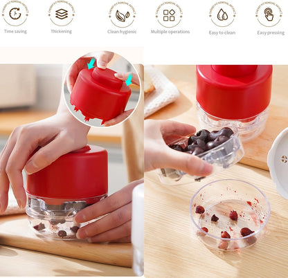 Cherry Pitter Tool - 8 in 1 Multiple Cherry Seed Remover, Cherry Picker Tool with 8 Individual Holes, Red ABS Material Cherry Pitter