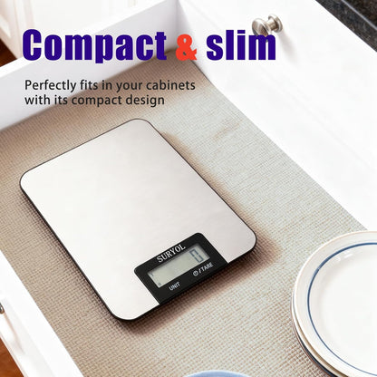 Food Kitchen Scale High-Precision Digital Scale Accurate Weighing for Baking & Cooking Enthusiasts(Silvery & Grayish Green)