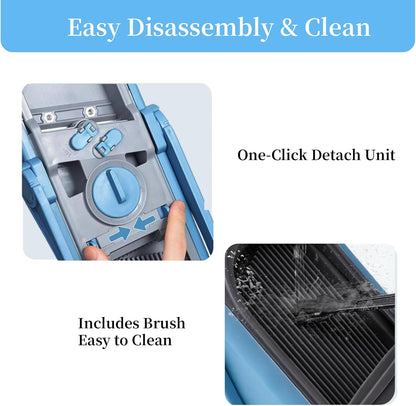 Upgraded Safe Mandoline Slicer Plus, Thickness Adjustable Vegetable Food Chopper, Potato Fries Cutter Veggie Salad Dicer Tomato Onion Versatile Mandoline Slicer for Kitchen (Blue)