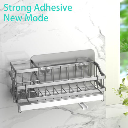 Sponge Holder for Kitchen Sink - Countertop Rustproof Stainless Steel, Kitchen Gadgets Accessories, Sink Caddy
