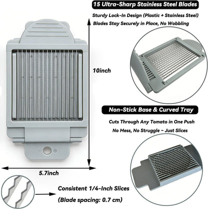 Tomato Slicer Manual Tomato, Mushroom, Avocado，Ham, and Egg Cutter Home Use Stainless Steel Slicer