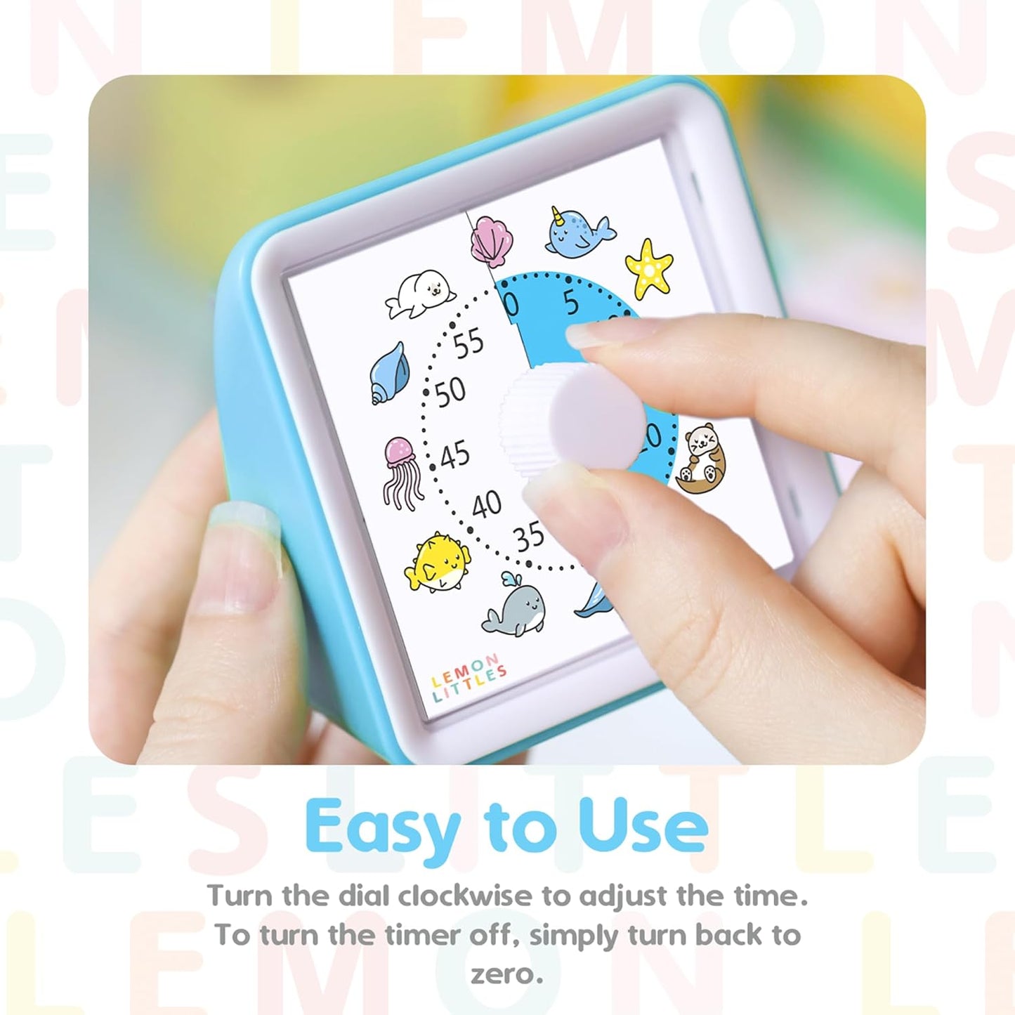 Visual Timer for Kids, Toddler, Autism, ADHD & Preschool Classroom - Animal Silent Countdown Timers - 60 Minute Productivity & Time Management Clock (Dinosaur)
