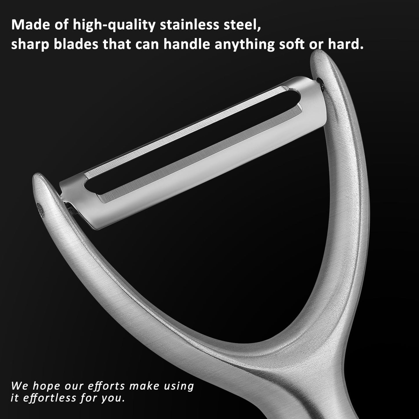 Serrated Blade Premium I Type 304 Stainless Steel Multifunctional Kitchen Peeler Real Wood Handle Ultra Sharp Blade Vegetable Potato Apple（Agarwood）