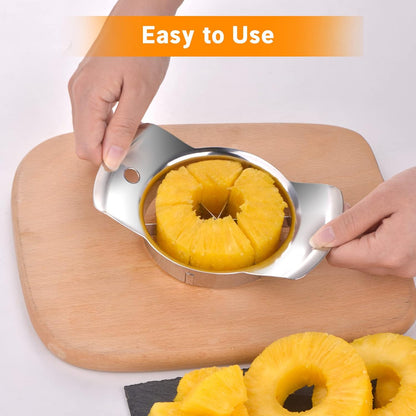 Choxila Pineapple Corer Large Stainless Steel Pineapple Corer Peeler Pineapple Cutter Fruit tool Easy Kitchen Tool - Large（4inch+）