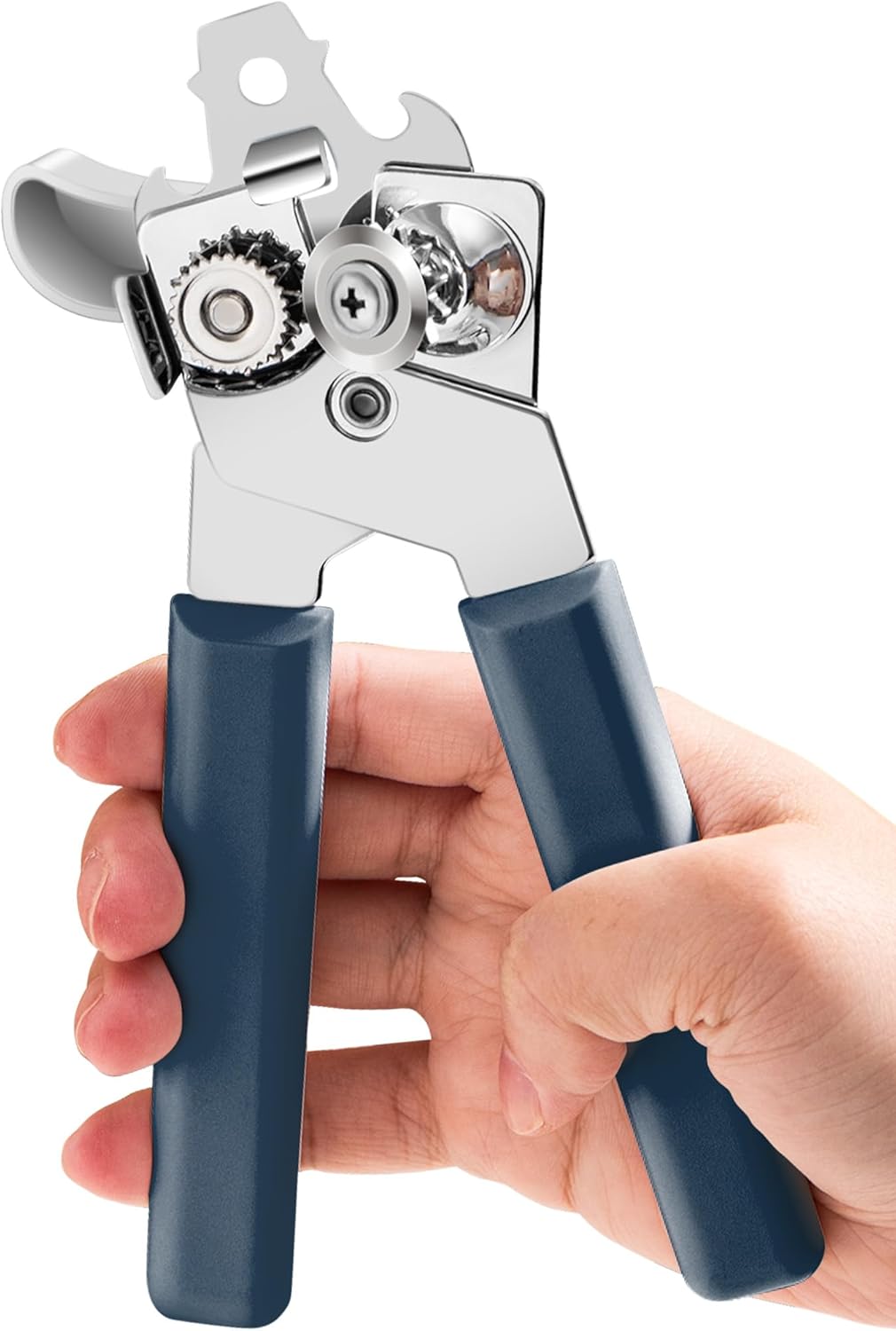 Can Opener Manual, COKORA Can Openers Hand Held with Comfort Anti-Slip Handles, Heavy Duty Stainless Steel Can Opener Smooth Edge and Bottle Openers, Easy Turn Can Openers for Seniors, Kitchen, Green