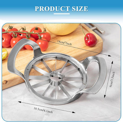 Apple Slicer and Corer, Basic Model with 12 Sharp Stainless Steel Blades - Zinc Alloy Case for Effortless Slicing & Coring