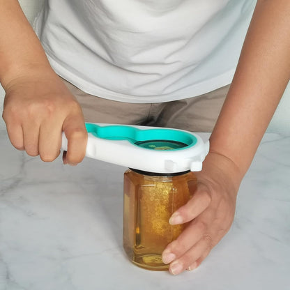 Latest Jar Opener and 5 in 1 Bottle Opener with Rubber Jar gripper Pad Ideal for Seniors with arthritis Weak Hands and Low Strength