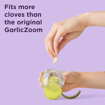 Chef’n GarlicZoom Garlic Chopper, Handheld Garlic Mincer with Rolling Action, Easy to Use and Clean, Compact Size for Quick Prep, Dishwasher Safe