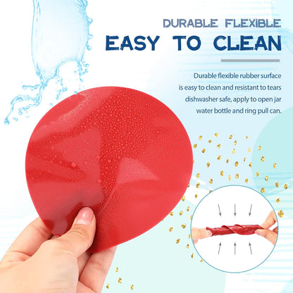 Chuangdi 8 Pcs Jar Opener Rubber Jar Gripper Pads 5'' Round Coasters Heat Insulation Pad Trivet Non Tear Multi-Purpose Bottle Lid Openers for Arthritic Weak Hands Kitchen Supplies(Bright Color)