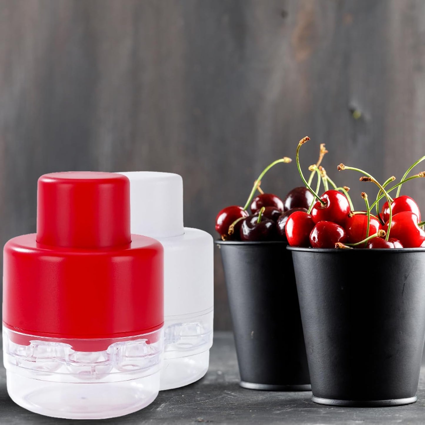 Multi Cherry Pitter Tool - 7 Holes Cherry Pit Remover with Hand-held Push Design, Quick Release and Save Your Time