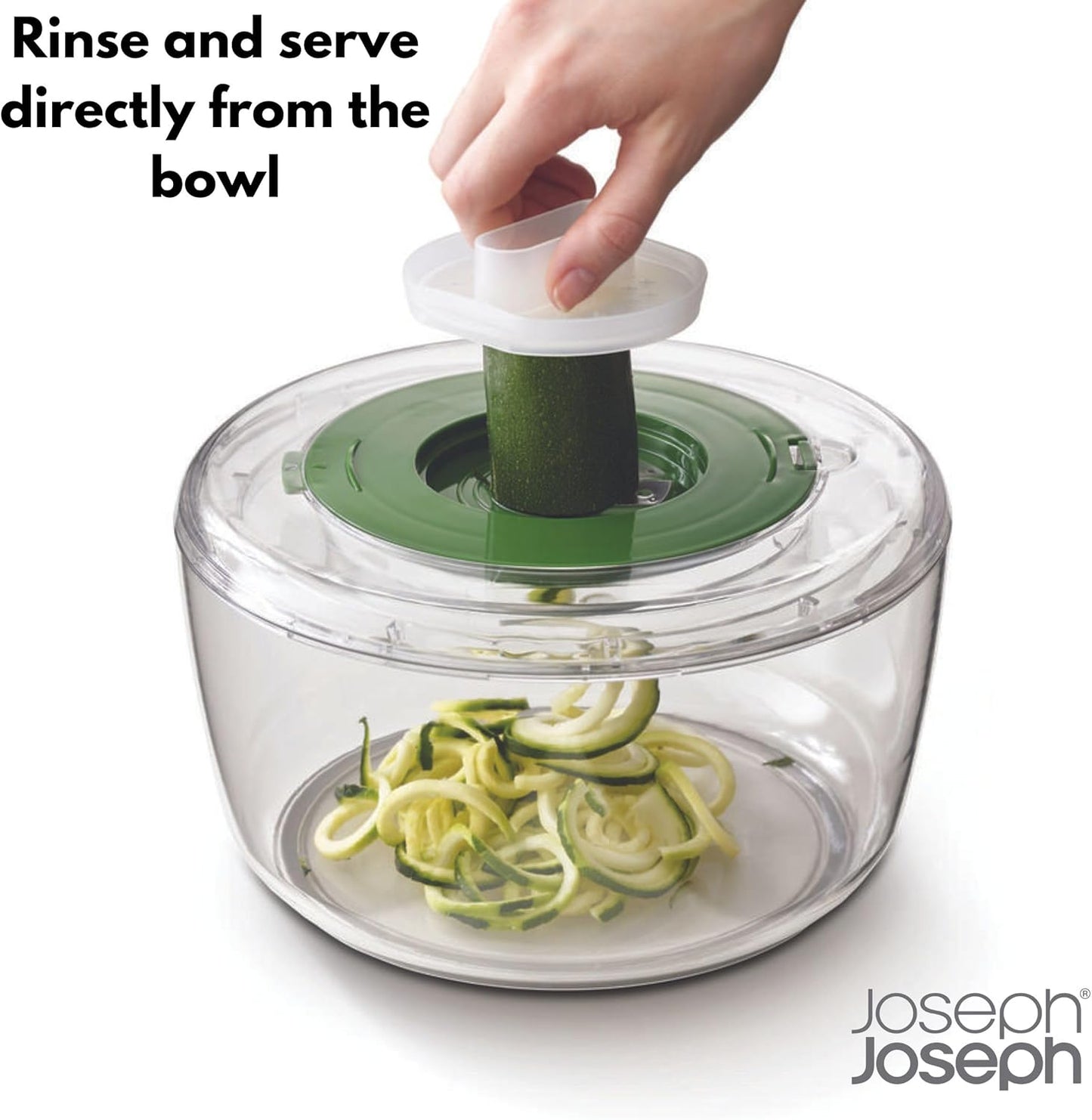 Joseph Joseph Multi-Prep 4-Piece Salad Making Set, Salad Spinner, Spiral Cutter, Slicer and Grater, Compact Space Saving Storage