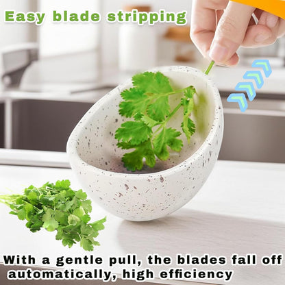 Pottery Herb Stripper Bowl, Ceramic Herb Stripper, handmade, different sizes of round holes, kitchenware for root removal (WHITE, 1)