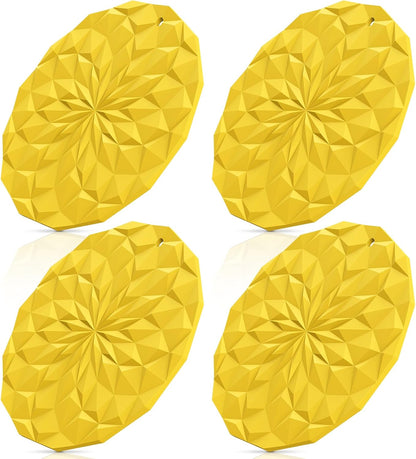 ME.FAN Silicone Trivet Mats - 4 Pack Pot Holders - 7.4'' Thickened Hot Pads for Hot pots, Pans and Dishes, Heat Resistant Silicone Trivet for Table and Counter Top Desert Sage
