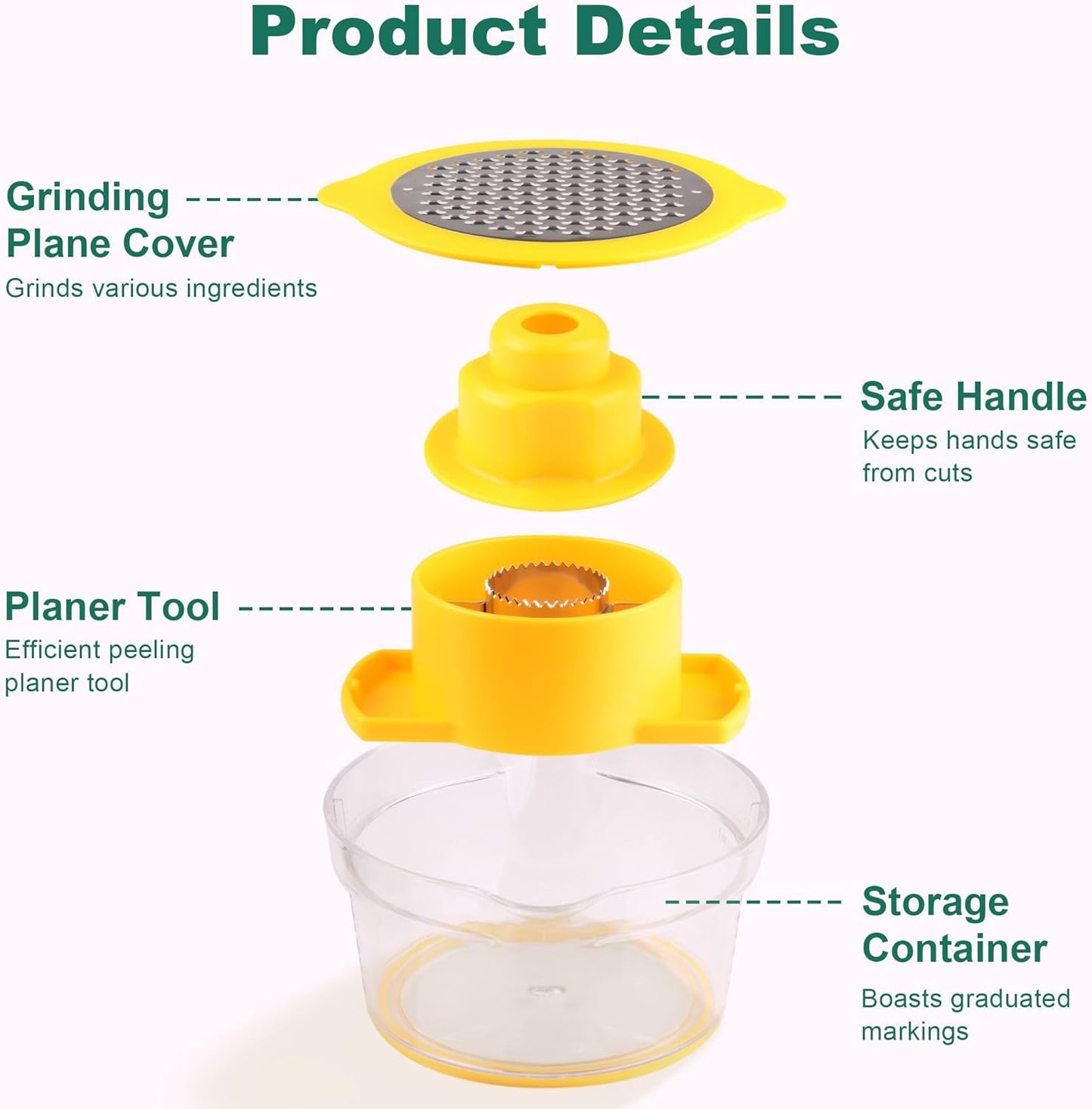 Corn on the Cob Stripper Tool, Corn Sheller - Quickly Strip and Peel Corn, Includes a Bowl for Corn Kernels, Grinder, and a Safe Handle
