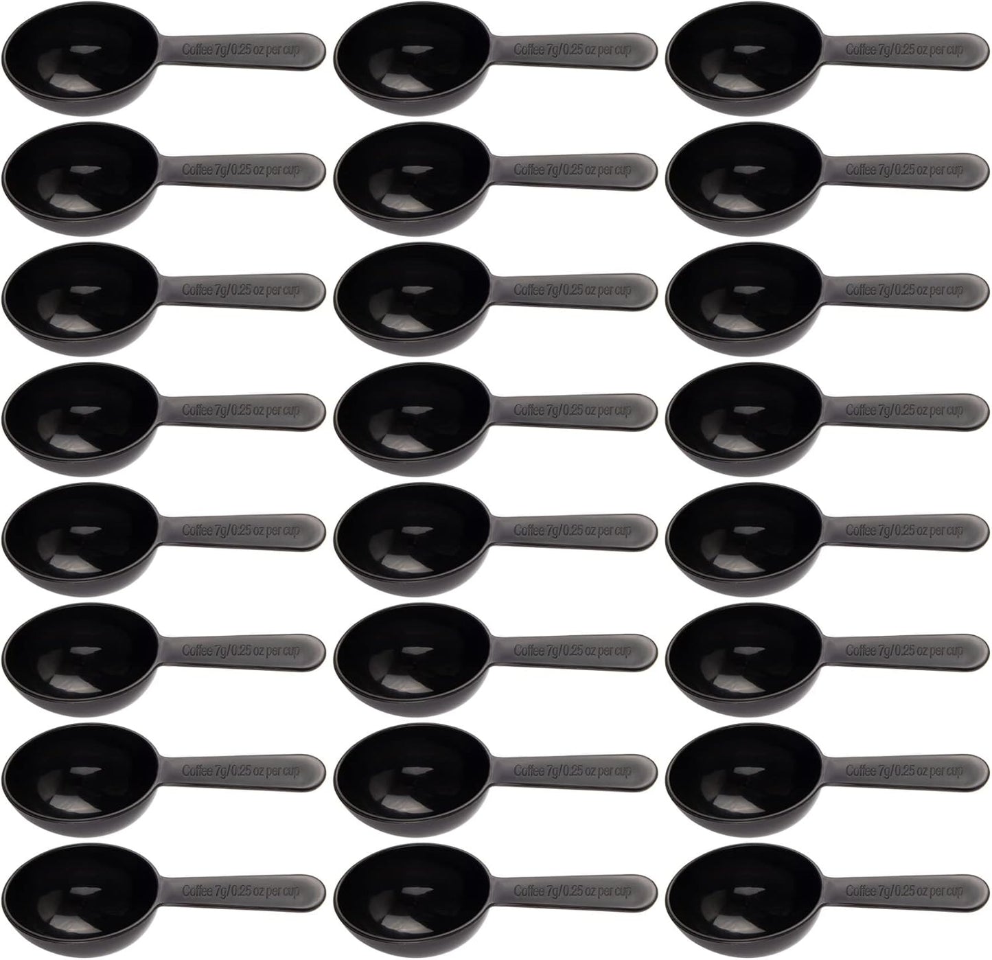 Framendino, 5 Pack Plastic Coffee Measuring Spoons Short Handle Scoops for Tea Sugar Cereal Milk Powder Spices Black 7g