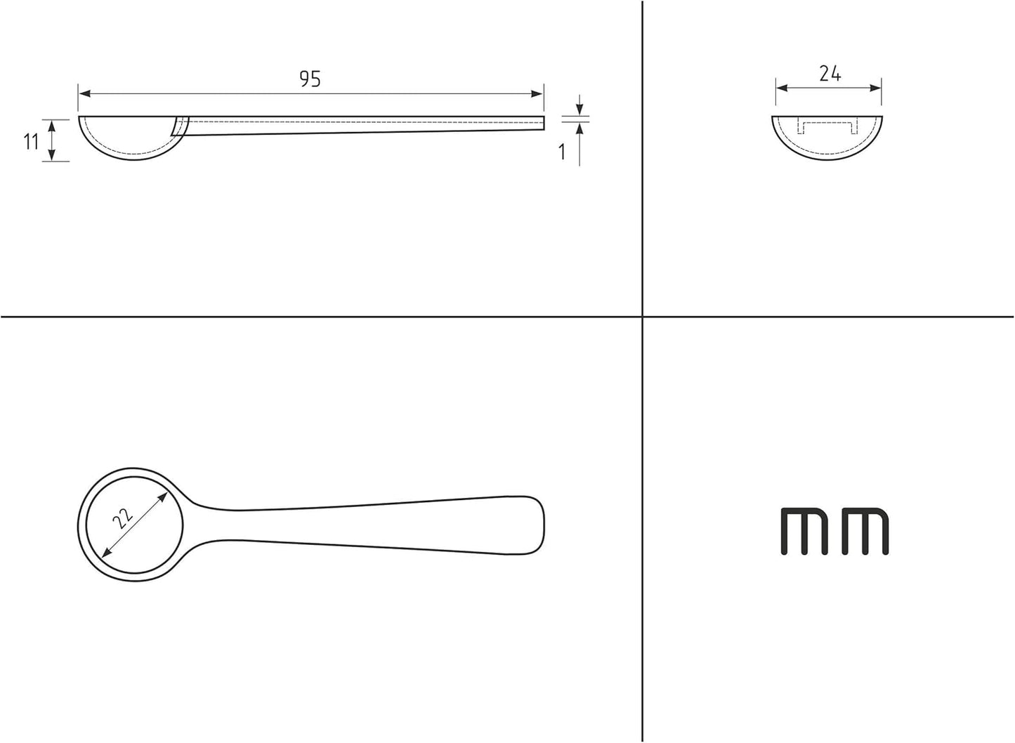 1g Plastic Measuring Spoons (2ml) – Pack of 10 Mini Scoops for Protein Poweder, Baby Formula, Baking, Coffee, Supplements – Approx. 1/5 Teaspoon Scoop (tsp)