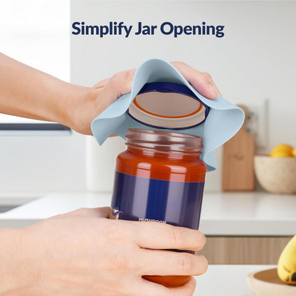 NIHOME Silicone Jar Opener – 6 Inch Large Anti-Slip Grip Pads, Premium 100% Food-Grade Silicone, Stylish Designer Colors, Multi-Purpose Heat-Resistant Mat & Coaster, Set of 4