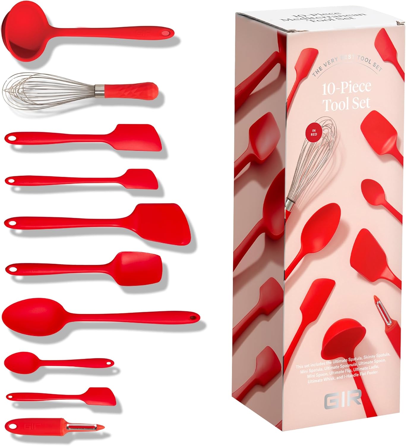 GIR: Get It Right 5-Piece Silicone Ultimate Kitchen Utensils Set - Ladle, Spatula, Flip, Spoon & Spoonula - Non-Toxic Cooking Utensils for Nonstick Cookware, Cooking and Baking - Black
